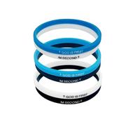 Blue Drop GOD IS FIRST Bracelet IM Second Christian Cross Silicone Rubber Wristbands Couple Bracelets Jesus Faith Jewelry for Women Men, IN, no gemstone