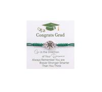Blue Drop Graduation Bracelet Mortarboard Compass Braided Bracelet for Women Men High School College Graduate Jewelry Blessing Gift, IN, no gemstone