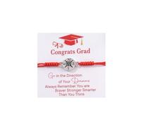 Blue Drop Graduation Bracelet Mortarboard Compass Braided Bracelet for Women Men High School College Graduate Jewelry Blessing Gift, IN, no gemstone