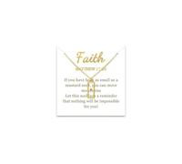 Blue Drop Mustard Seed Faith God Pendant Necklace For Women Men Inspirational Dainty Gold Plated Stainless Steel Pendant Tiny Move Mountains Mustard Seed Charm Christian Baptism Birthday Jewelry, One