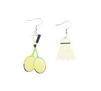 Blue Drop Sports Earrings Jersey Badminton Ping-Pong Table Tennis Pickleball Baseball Earrings Acrylic Drop Dangle Game Day Sport Lover Jewelry, Zinc Acrylic, No Gemstone