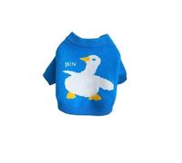 Blue Duck Pet knitted Jumper Teddy Bichon Winter Warm Clothes Cartoon Dog Clothes Puppy Casual Pullover XS-XL(Blue,XS(old))