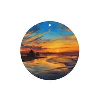 Blue Dusk Gold Sunset Car Air Fresheners 6 Pcs, Funny Hanging Car Air Fresheners Cute Long Lasting Scented Mirror Hanging Decoration Ornaments Gift Interior Decor Accessories For Men Women