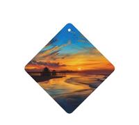 Blue Dusk Gold Sunset Car Air Fresheners 6 Pcs, Funny Hanging Car Air Fresheners Cute Long Lasting Scented Mirror Hanging Decoration Ornaments Gift Interior Decor Accessories For Men Women