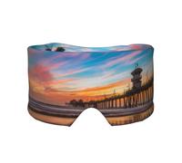 Blue Dusk Gold Sunset Print Print Soft Eye and Ear Muffs for Adults Sleeping Protection Cover for Travel Nap Relief