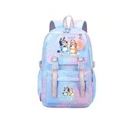 (Blue E-style) Bluey New Rainbow Backpack For Elementary And Middle School Students, Large Capacity Fashionable Casual Backpack Gift