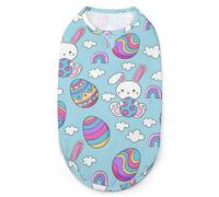 Blue, Easter, Rabbit, Background Full Moon Dog Shirts Summer Pet T Shirts Soft Sleeveless Tank Top Pet Clothes for Small Puppy and Cats M