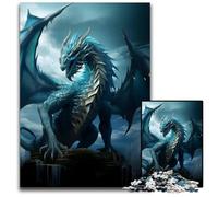 Blue Elder Dragon of Water Puzzle 1000 Pieces Jigsaw Wooden Jigsaw Puzzles for Adults Brain Challenge Game for Teenagers Family Interaction 1000 PCS(75x50cm)