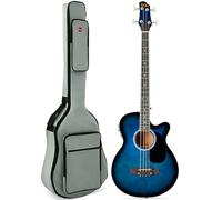 Blue Electric Acoustic Bass Guitar w/Equalizer