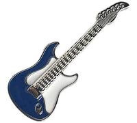 Blue Electric Guitar Lapel Pin Badge X2AJTP466