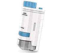 Blue Electric Mini Microscope for Kids - 60-200x Handheld LED Light Microscope