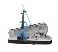 Blue Electro-acoustic Violin 4/4 Adult Beginner Professional Playing Electronic Violin Musical Instrument