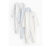 Blue Elephant Printed Sleepsuits 3 Pack Tiny Baby