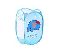 (Blue elephant) Sorting Basket Toy Storage Basket Folding Clothes Laundry Basket Children Kids Toys Sundries Home Storage Organize