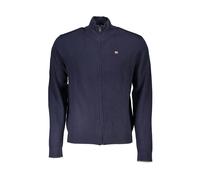 Blue Embroidered Zip-Up Cardigan - male - Napapijri - Cardigans - Blue - S - Knitwear S