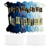Blue Embroidery Threads,Cross Stitch Thread, Cross Stitch Thread Blue (14 Skeins Per Pack)