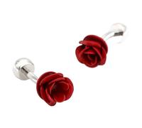 Blue Enchantress Red Rose French Shirt Cufflinks(Red)