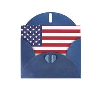Blue Envelope Greeting Cards With Unique American Flag Pattern For Write Down Your Blessings For Various Holidays