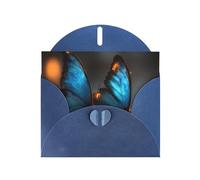 Blue Envelope Greeting Cards With Unique Azure Grace Pattern For Write Down Your Blessings For Various Holidays