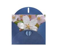 Blue Envelope Greeting Cards With Unique Blooming Grace Pattern For Write Down Your Blessings For Various Holidays