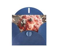 Blue Envelope Greeting Cards With Unique Exploding Stone Pattern For Write Down Your Blessings For Various Holidays