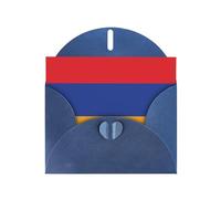 Blue Envelope Greeting Cards With Unique Flag Of Armenia Pattern For Write Down Your Blessings For Various Holidays