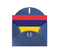 Blue Envelope Greeting Cards With Unique Flag Of Mauritius Pattern For Write Down Your Blessings For Various Holidays