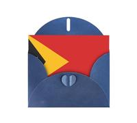 Blue Envelope Greeting Cards With Unique Flag Of Timor-Leste Pattern For Write Down Your Blessings For Various Holidays