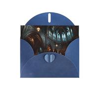 Blue Envelope Greeting Cards With Unique Holy Reverence Pattern For Write Down Your Blessings For Various Holidays