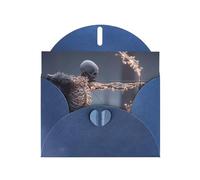 Blue Envelope Greeting Cards With Unique Skeleton Archery Pattern For Write Down Your Blessings For Various Holidays