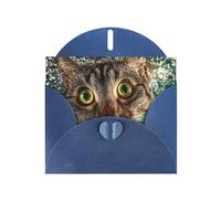 Blue Envelope Greeting Cards With Unique Unbelievable Eyes Pattern For Write Down Your Blessings For Various Holidays