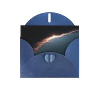 Blue Envelope Greeting Cards With Unique Vega Shimmer Pattern For Write Down Your Blessings For Various Holidays