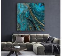 Blue Ethereal Acrylic Glass Wall Art Panel (Colour 3, A2, 5mm Premium Acrylic)