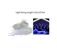 (Blue (EU), 3.5m) Icicle Led Christmas Lights Window Falling Rain Outdoor Garden Home Party Decor