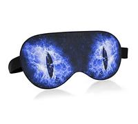 Blue Evil Eye Sleep Mask for Women Men Smooth Comfortable Light Blocking Eye Mask Night Blindfold with Adjustable Strap for Travel Sleeping Shift Work