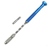 Blue Extended -Automatic Hand Drill for 0.5-3mm Drill Bits, Suitable for Wood, Plastic, Bone Horns, Amber, Olive Pits, Walnuts