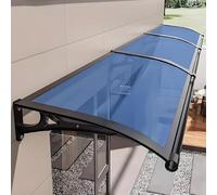 Blue Exterior Door Awning - UV & Rain Protection Canopy for Patios & Entryways Includes Aluminum Bracket Weather-Resistant Shelter for Doors & Windows