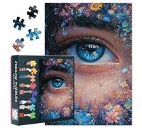 Blue Eye 1000 Piece Puzzle for Adults, Flowers Jigsaw Puzzles 1000 Pieces Difficult and Challenge, 27.5x19.7 Inch Family Puzzle Game Night Gift & Home Decor (Fantasy Series)