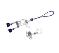Blue Eye Keychain, Elegant, Unique, Multi-function Hanging Decoration with Blue Eye, Fade Resistant, Iron Alloy, Lightweight
