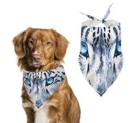 Blue Eye Snow Leopards in The Snow Dog Bandana Pet Scarf for Small Medium Large Dogs Triangle Bibs Photo Prop Gift