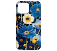 Blue Eyed Grass Flower Pattern Graphic Case for iPhone 16 Pro Max