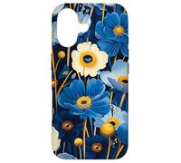Blue Eyed Grass Flower Pattern Graphic Case for iPhone 17