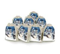 Blue Eyed Snow Leopard 8 PCS Muslin Bags with Drawstring Sachet Bags Empty Small Cotton Drawstring Bag Muslin Reusable & Washable Cotton Bag for Herb Spice Candy Soap Jewelry Wedding Gift Pouches