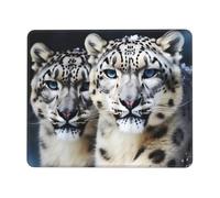 Blue Eyed Snow Leopard Mouse Pad Waterproof Gaming Mousepad for Office Computer Mousepads for Desk Pad with Non-Slip Rubber Base Washable Cloth Mouse Mat 7 x 8.6 in