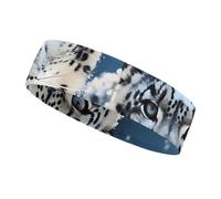 Blue Eyed Snow Leopard Sweatbands Wicking and Moisture-Wicking Function Running Headband Cotton Polyester Fiber Sweat Band for Tennis Basketball Running Gym Working Out