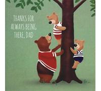 Blue Eyed Sun Dad Card, Thanks For Always Being There Dad, Cute Bear Illustration, Greeting Card, Blank Inside