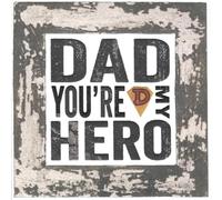 Blue Eyed Sun Dad You're My Hero Card, Rustic Typography Design, Greeting Card, Blank Inside