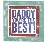 Blue Eyed Sun Daddy You're The Best Card, Bold Typography Father's Day Greeting Card, Blank Inside with Envelope