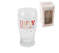 Blue Eyed Sun Jingles Happy Birthday Pint Beer Glass in Gift Box