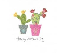 Blue Eyed Sun - Sew Delightful Range - Happy Mother's Day Greetings Card Cactus Design